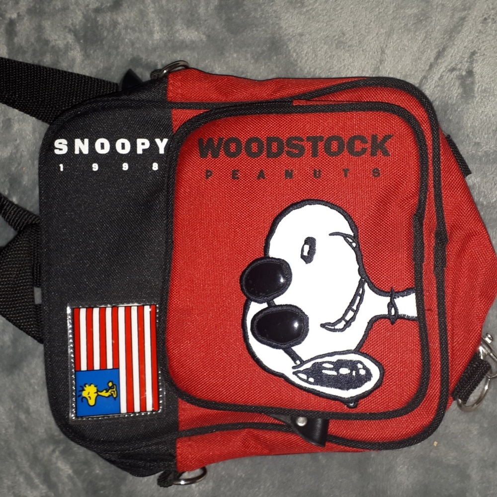 Peanuts~ Vintage Woodstock & Snoopy Backpack/Crossbody
